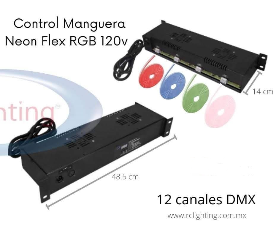 CONTROL RGB PARA TIRA EXTRAPLANA 120V CONTRLADO VIA DMX 
